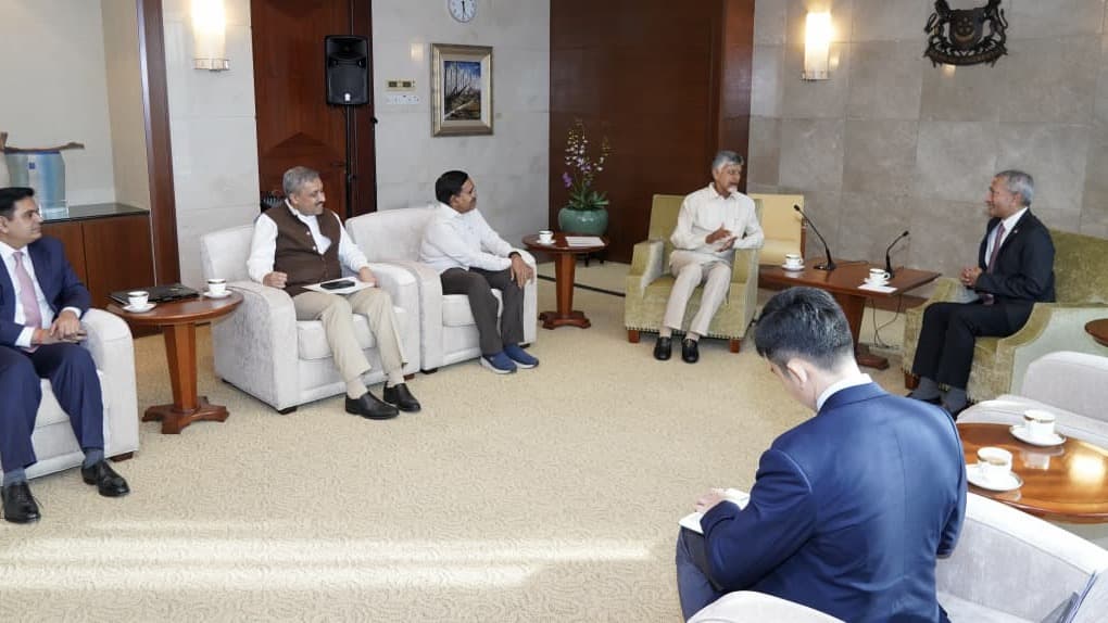 సింగపూర్ విదేశాంగ మంత్రితో చంద్రబాబు కీలక భేటీ