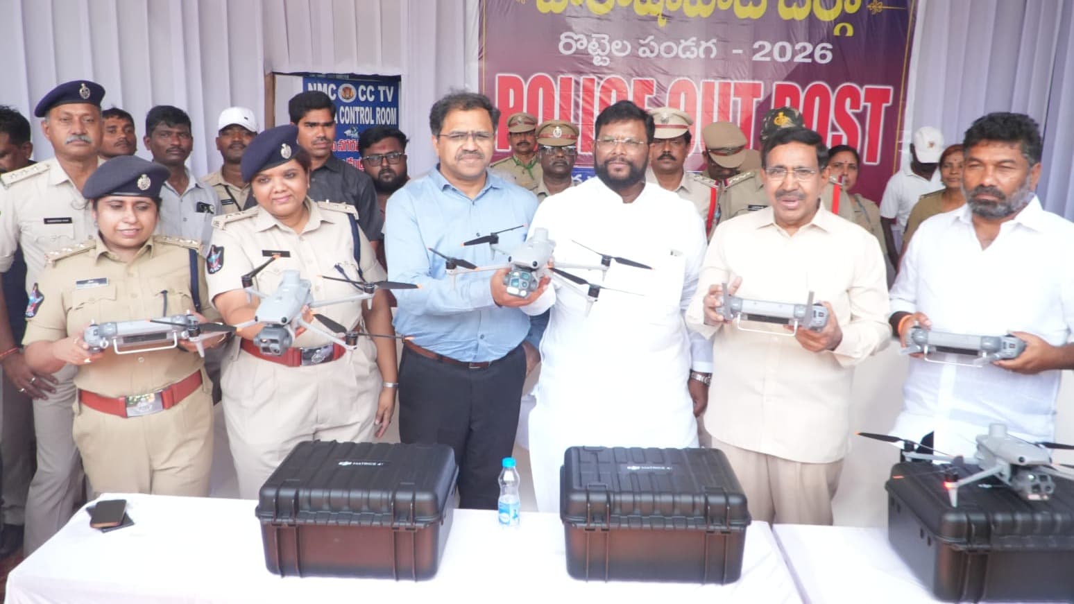రొట్టెల పండుగకు డ్రోన్ల నిఘా ప్రారంభించిన నారాయణ