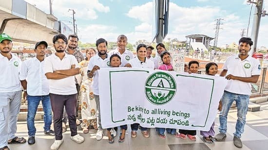 అహింస సందేశంతో వీగనిజం ప్రచారం చేస్తున్న హైదరాబాద్ సంస్థ