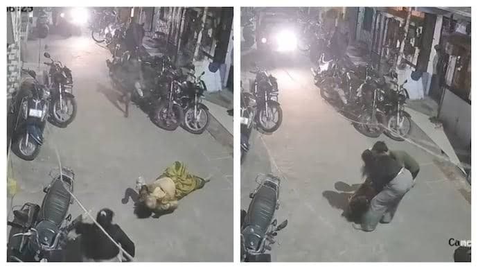 బాల్కనీ నుంచి తల్లి, చిన్నారి పతనం.. వైరల్ దృశ్యాలు