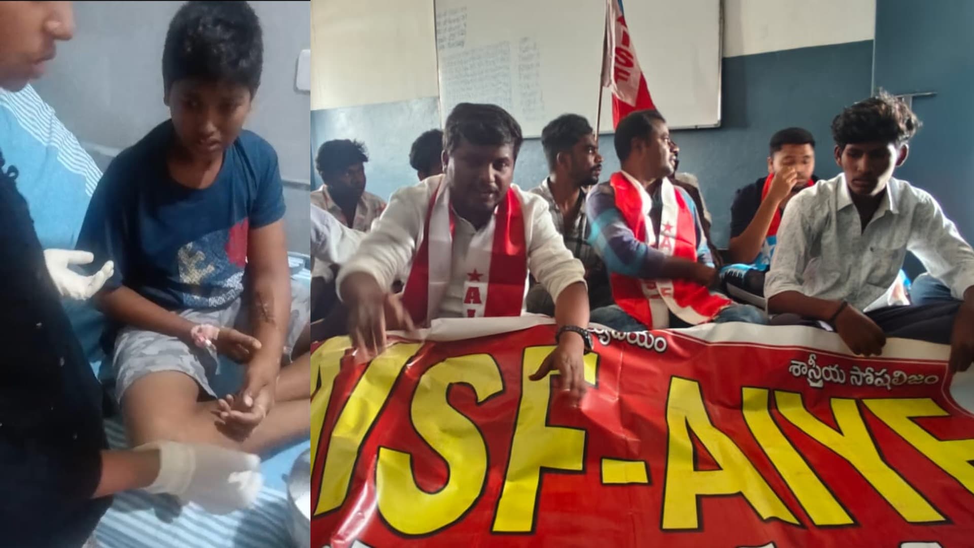 విద్యార్థిని గాయంపై శ్రీనారాయణ స్కూల్‌పై చర్యలకు డిమాండ్