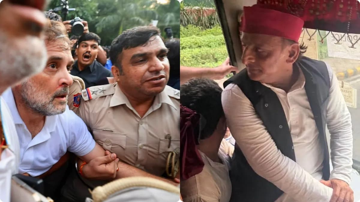 కాంగ్రెస్ ధర్నా చేసిన ప్రాంతాన్ని ఖాళీ చేయించిన పోలీసులు..!