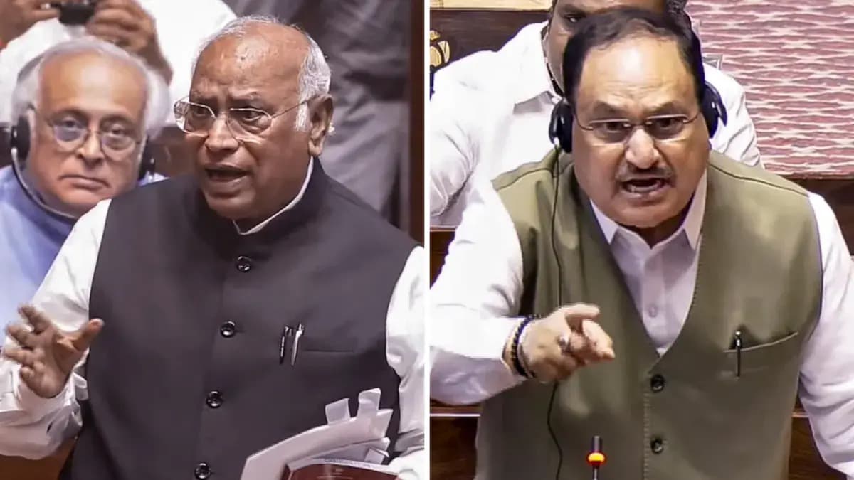 ఖర్గే ఆరోపణలపై నడ్డా స్పందన.. రాజ్యసభలో రగడ