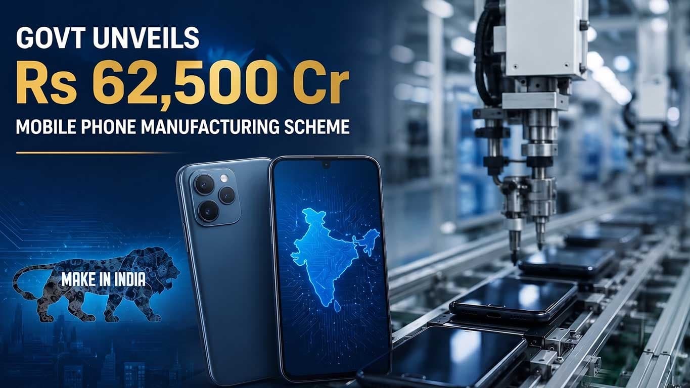 మొబైల్ తయారీకి కేంద్రం భారీ ఊతం.. రూ.62,500 కోట్ల పథకం
