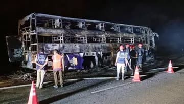 అనంతపురంలో ప్రైవేటు బస్సు దగ్ధం..
