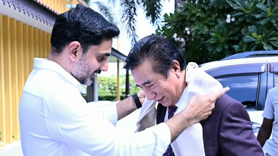 మిజోరం సీఎం లాల్దుహోమాకు నారా లోకేష్ ఘన స్వాగతం